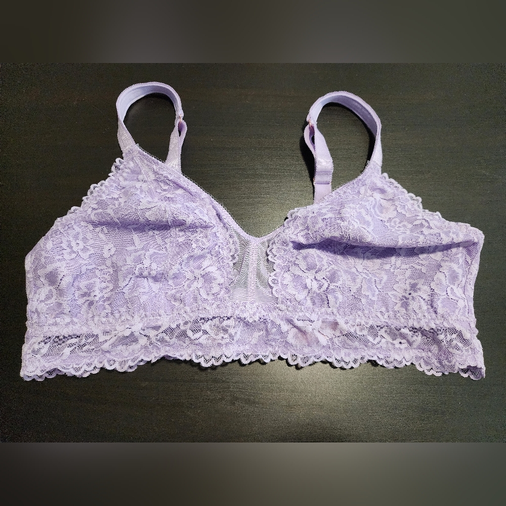 Lavender Mesh And Lace Bralette